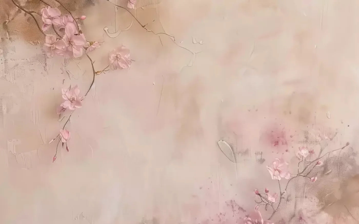 Pink Flowers Vines 16’X10’ Ultracloth (192 X 120 Inch) Backdrop