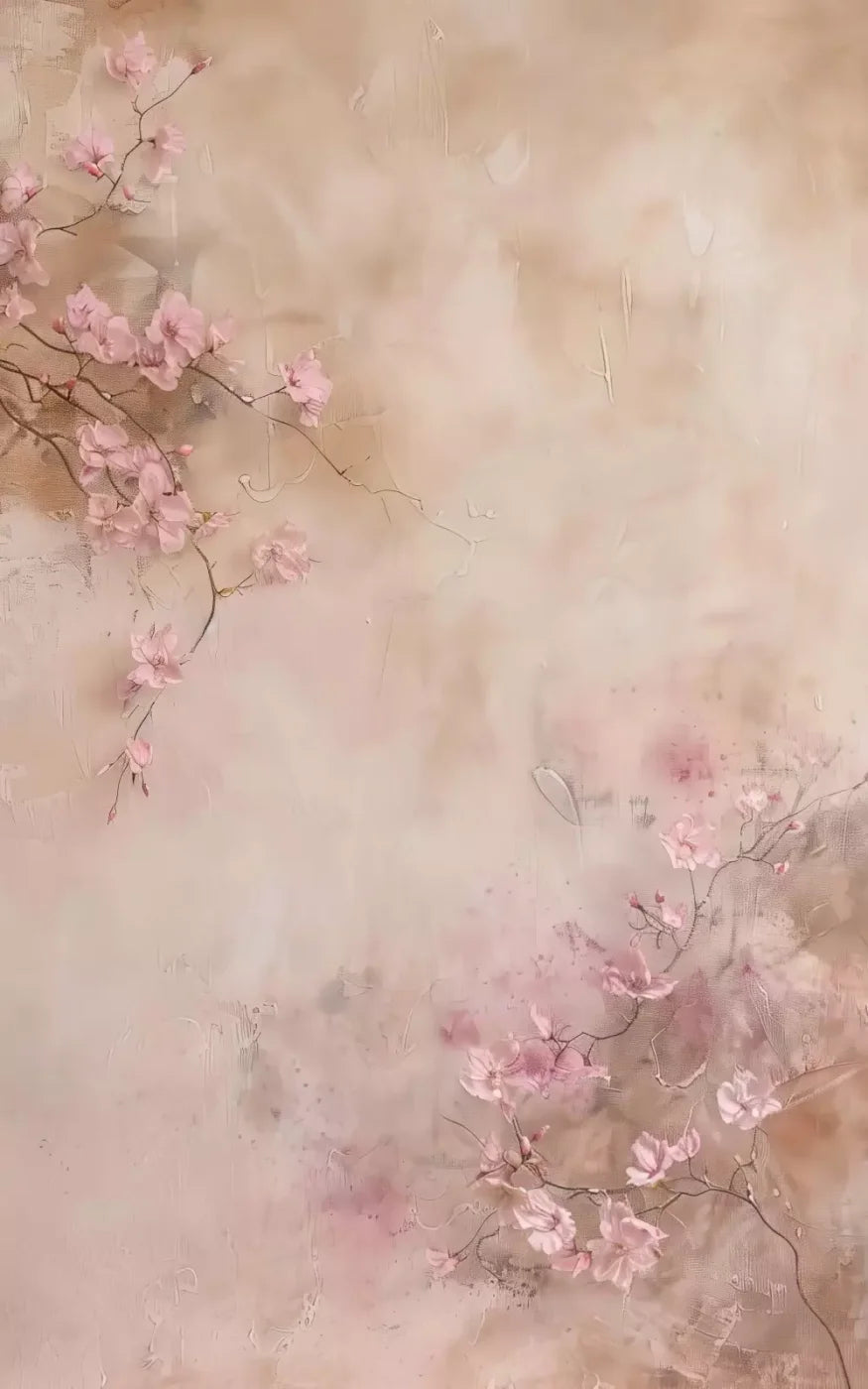Pink Flowers Vines 5’X8’ Ultracloth (60 X 96 Inch) Backdrop