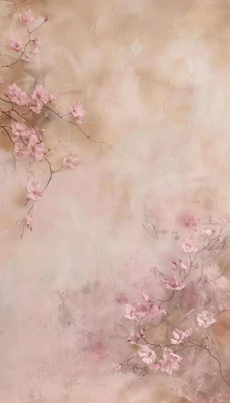 Pink Flowers Vines 8’X14’ Ultracloth (96 X 168 Inch) Backdrop