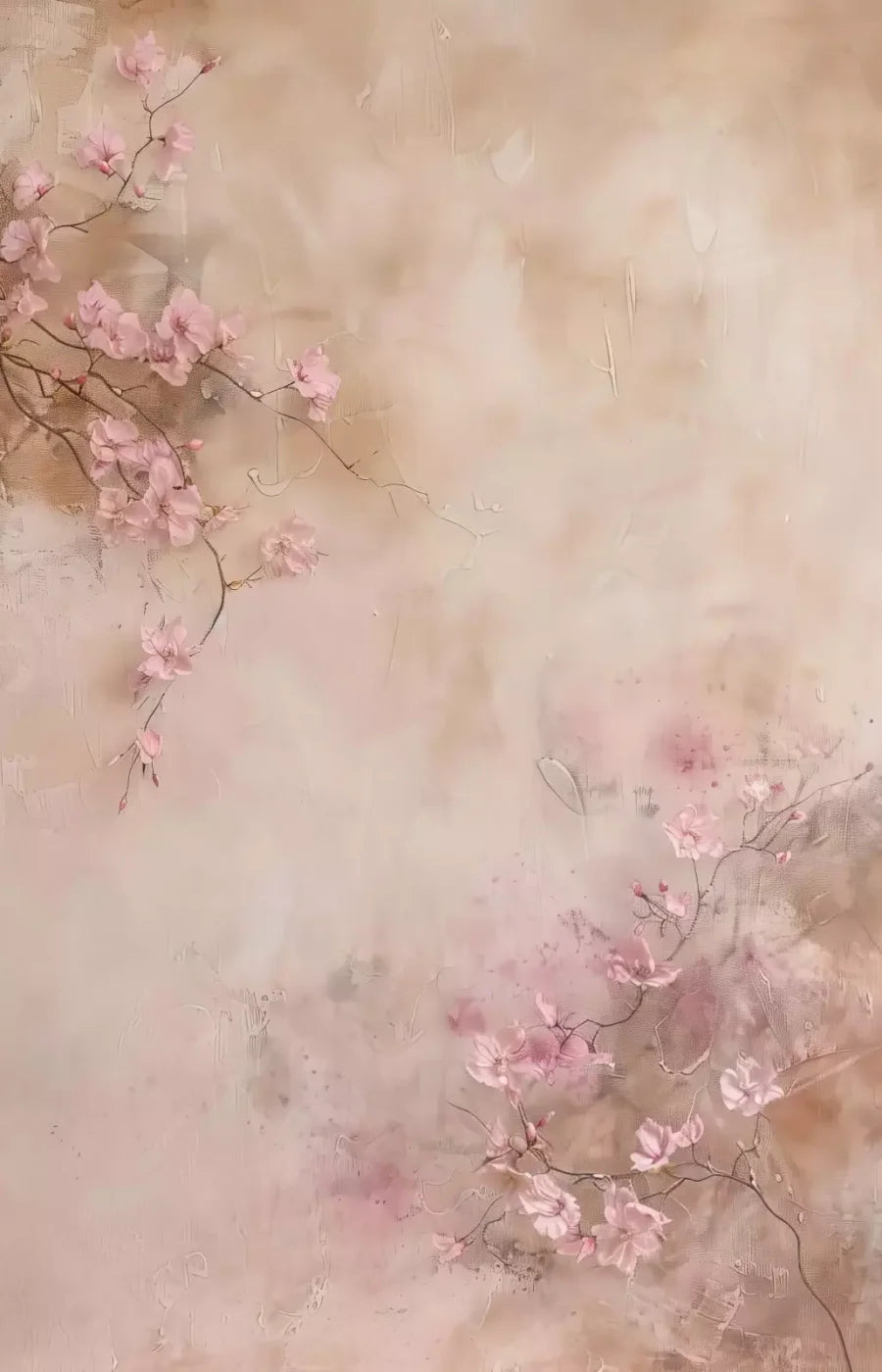 Pink Flowers Vines 9’X14’ Ultracloth (108 X 168 Inch) Backdrop