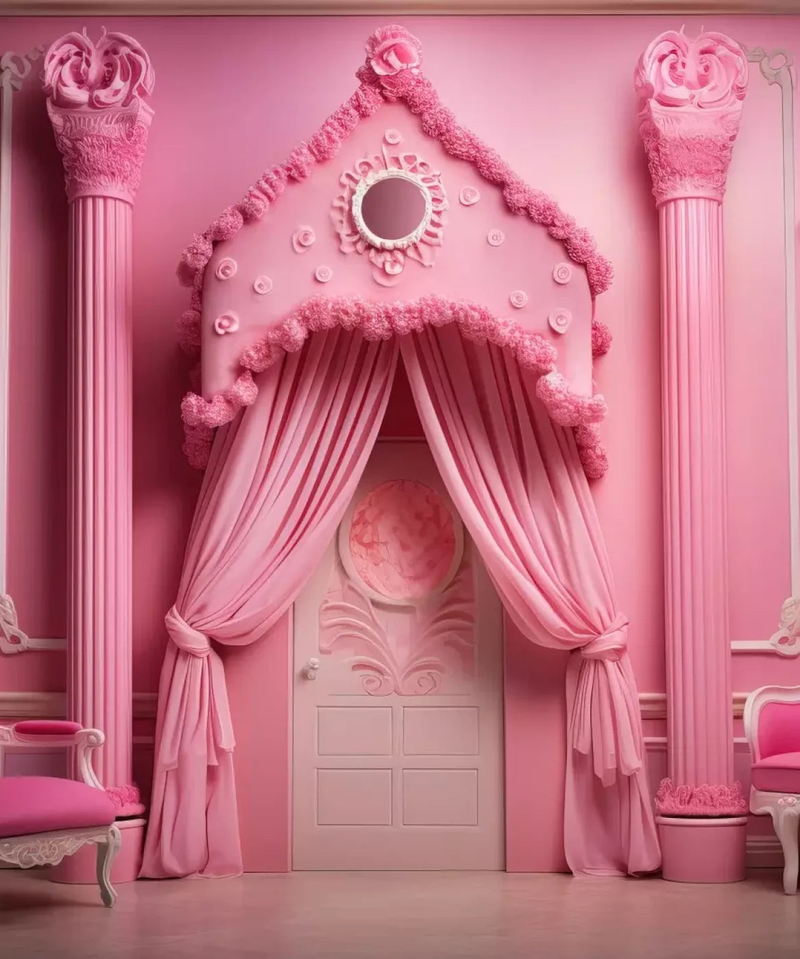 Pink Gabriella Room 10’X12’ Ultracloth (120 X 144 Inch) Backdrop