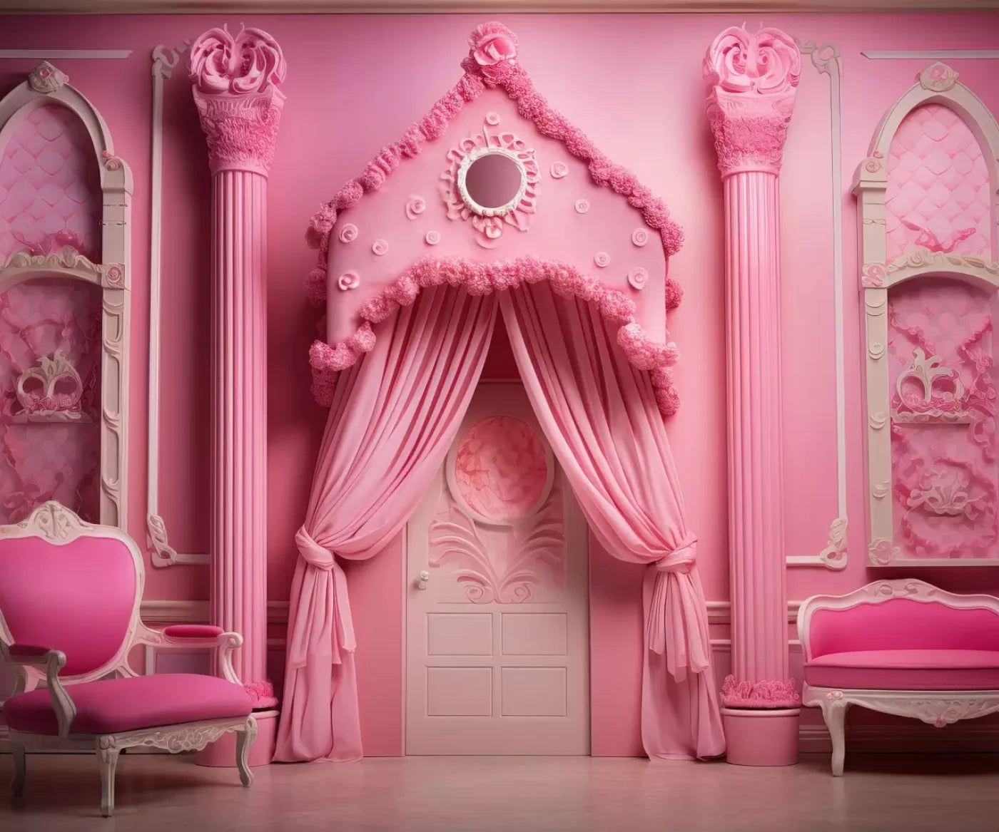 Pink Gabriella Room 12’X10’ Ultracloth (144 X 120 Inch) Backdrop