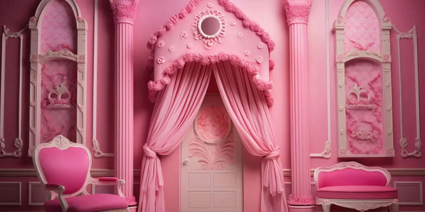 Pink Gabriella Room 20’X10’ Ultracloth (240 X 120 Inch) Backdrop