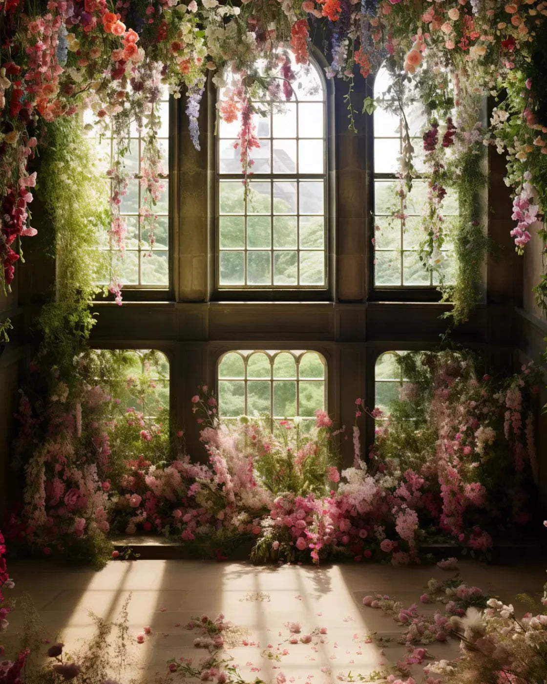 Garland Atrium 8X10 Fleece ( 96 X 120 Inch ) Backdrop