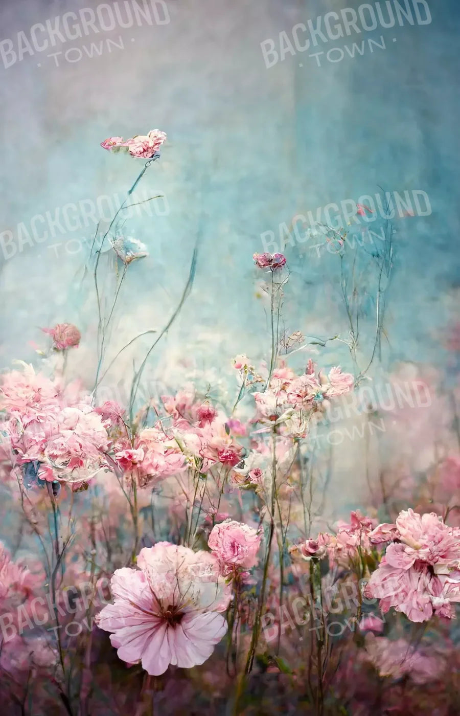 Pink Meadow 8X12 Ultracloth ( 96 X 144 Inch ) Backdrop