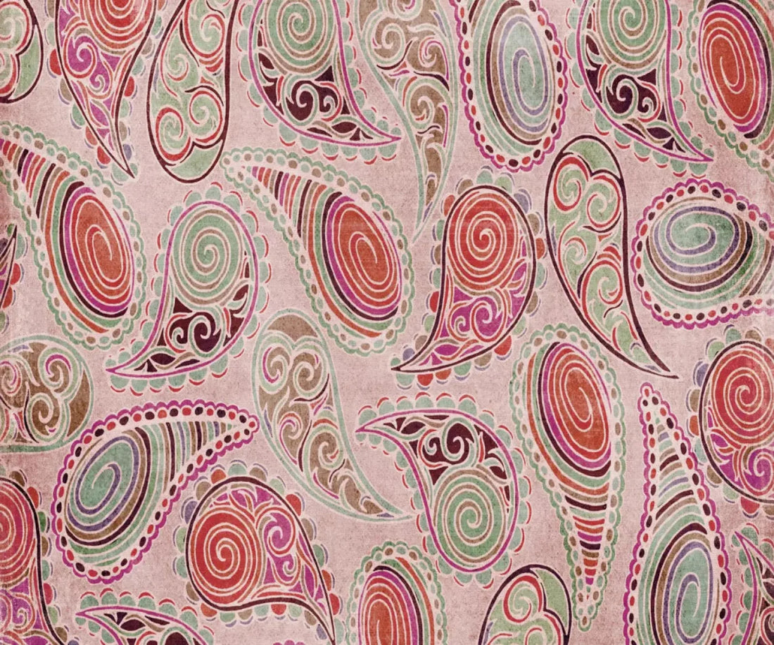 Pink Paisley 5X42 Fleece ( 60 X 50 Inch ) Backdrop