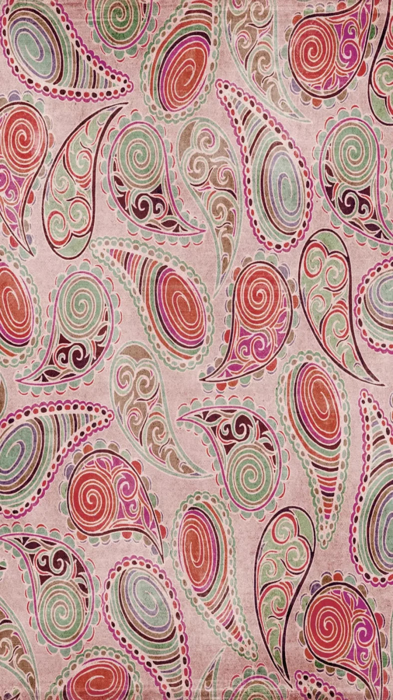 Pink Paisley 8X14 Ultracloth ( 96 X 168 Inch ) Backdrop