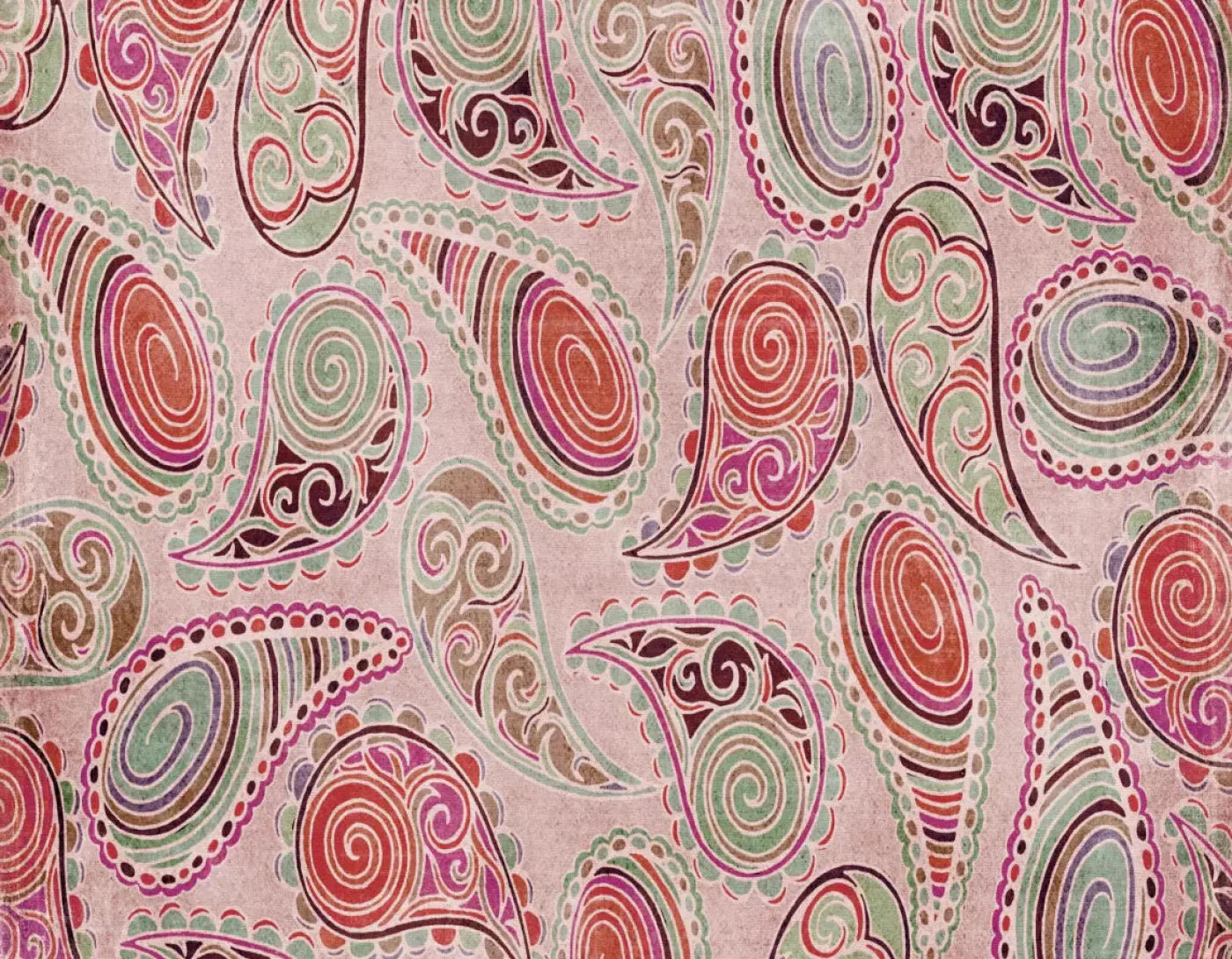 Pink Paisley 8X6 Fleece ( 96 X 72 Inch ) Backdrop