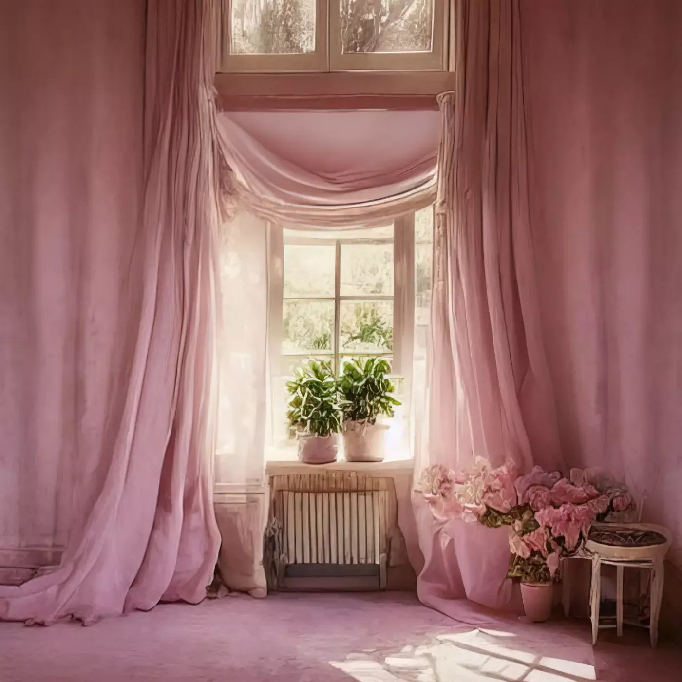 Pink Room Ii 8X8 Fleece ( 96 X Inch ) Backdrop