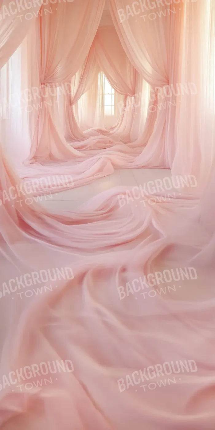 Pink Sheer Drapery 8’x16’ UltraCloth (96 x 192 inch) Backdrop