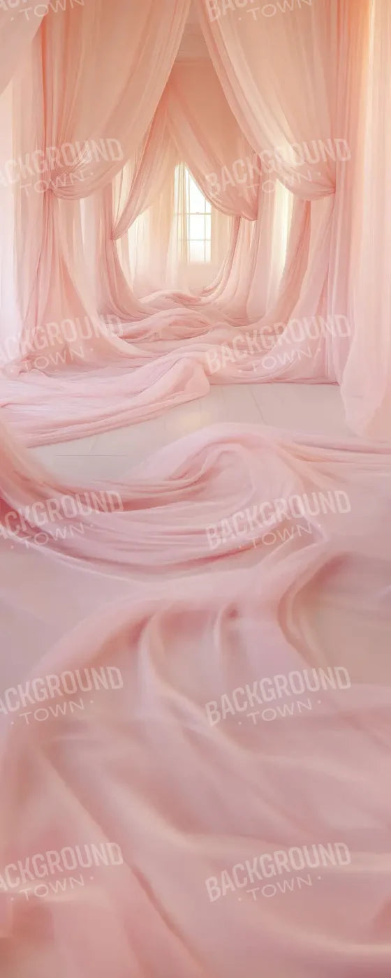 Pink Sheer Drapery 8’x20’ UltraCloth (96 x 240 inch) Backdrop