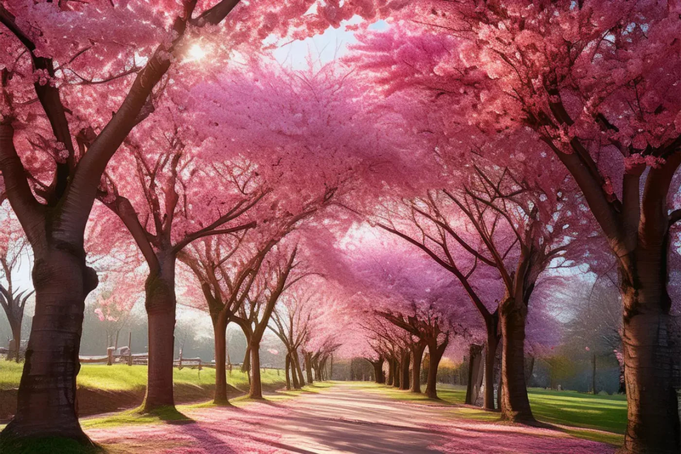 Pink Trees 12’X8’ Ultracloth (144 X 96 Inch) Backdrop