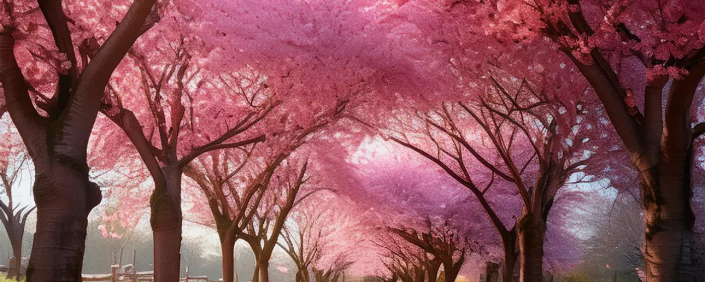 Pink Trees 20’X8’ Ultracloth (240 X 96 Inch) Backdrop