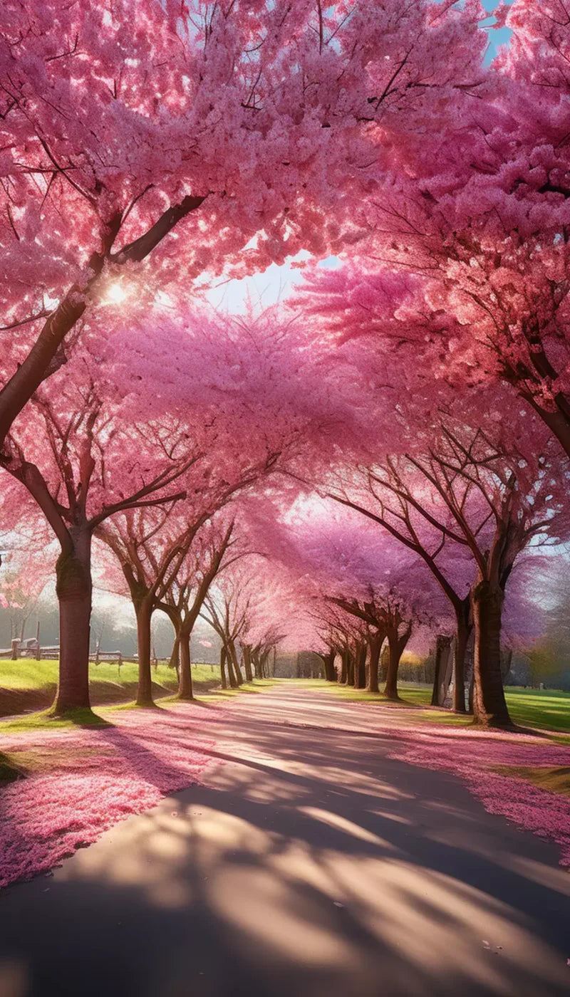 Pink Trees 8’X14’ Ultracloth (96 X 168 Inch) Backdrop