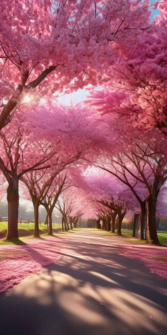 Pink Trees 8’X16’ Ultracloth (96 X 192 Inch) Backdrop