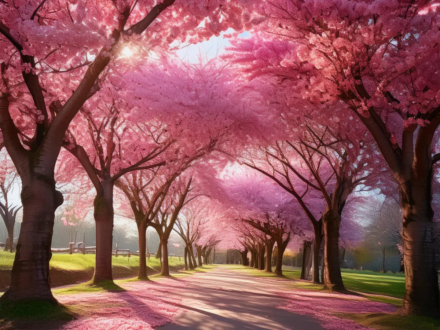 Pink Trees 8’X6’ Fleece (96 X 72 Inch) Backdrop