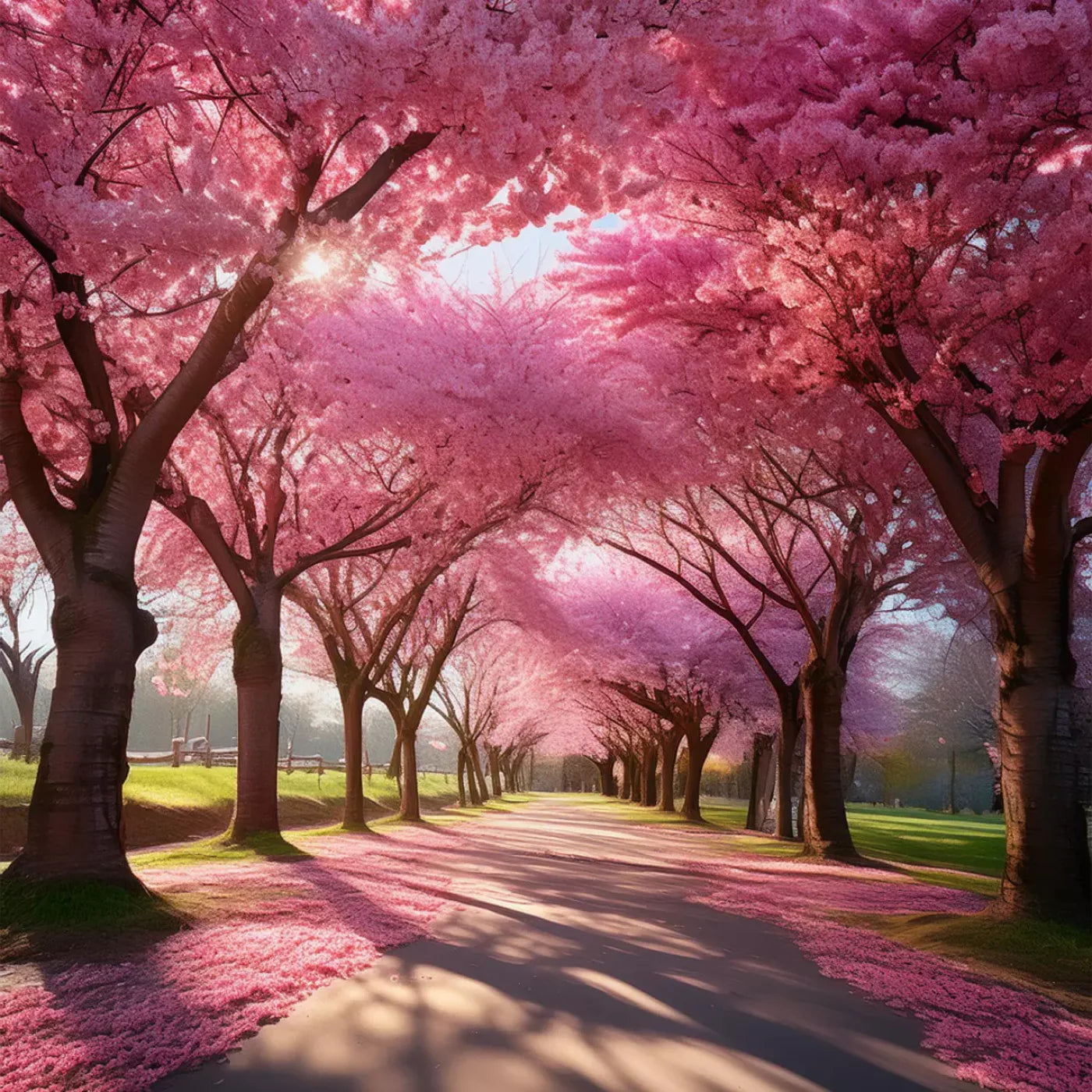 Pink Trees 8’X8’ Fleece (96 X Inch) Backdrop