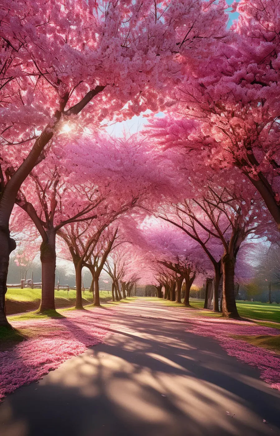 Pink Trees 9’X14’ Ultracloth (108 X 168 Inch) Backdrop