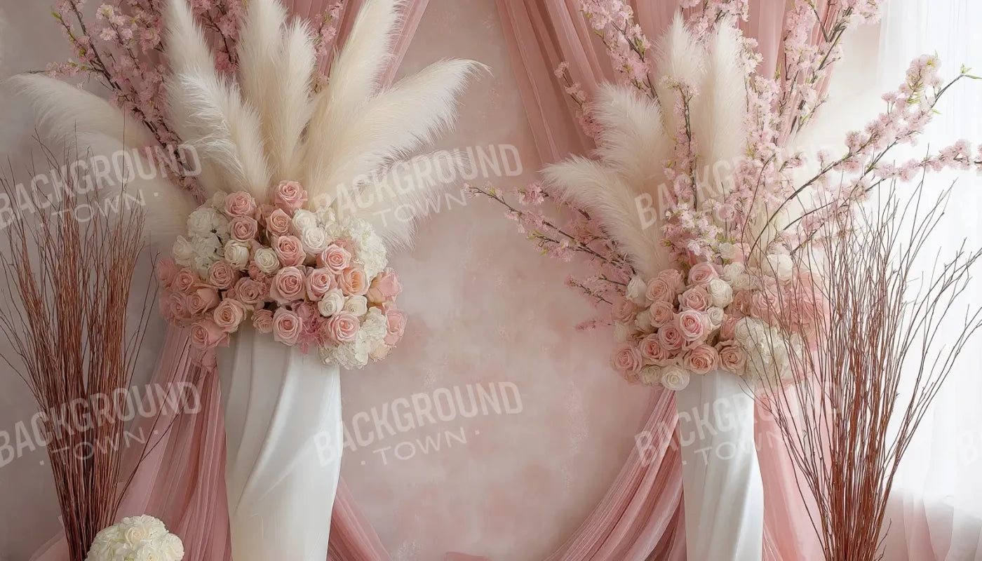 Pink Vases 14’x8’ UltraCloth (168 x 96 inch) Backdrop