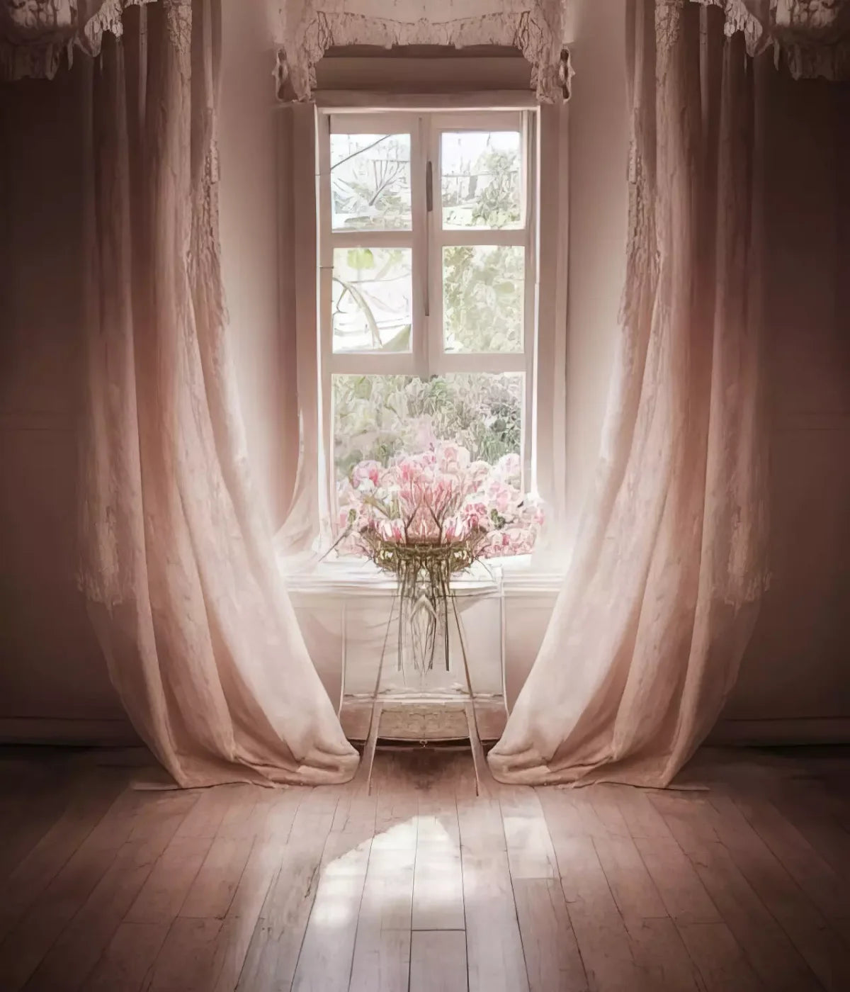 Pink Room 10X12 Ultracloth ( 120 X 144 Inch ) Backdrop