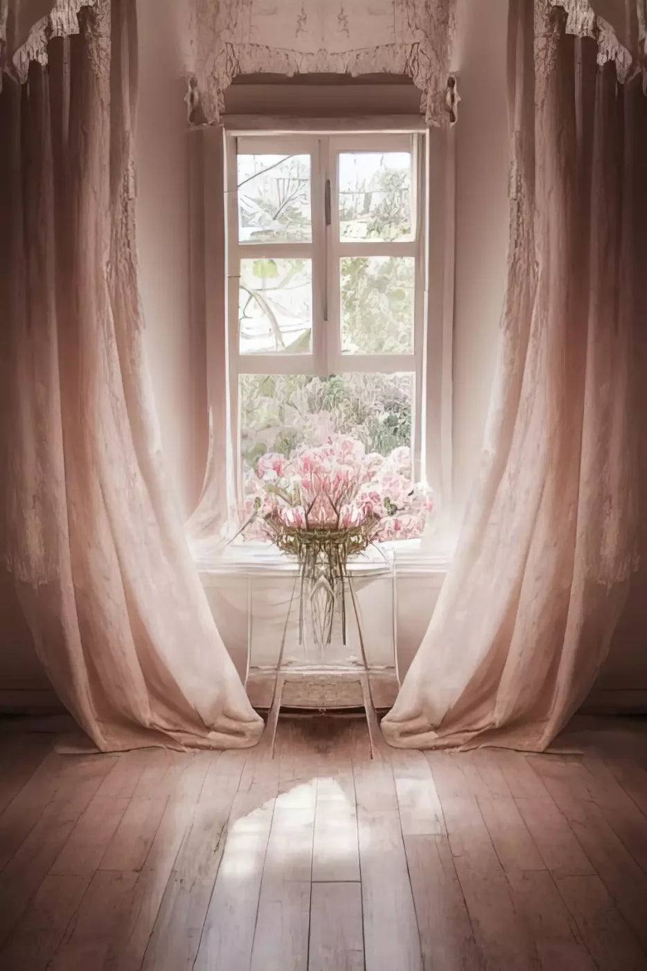 Pink Room 5X8 Ultracloth ( 60 X 96 Inch ) Backdrop