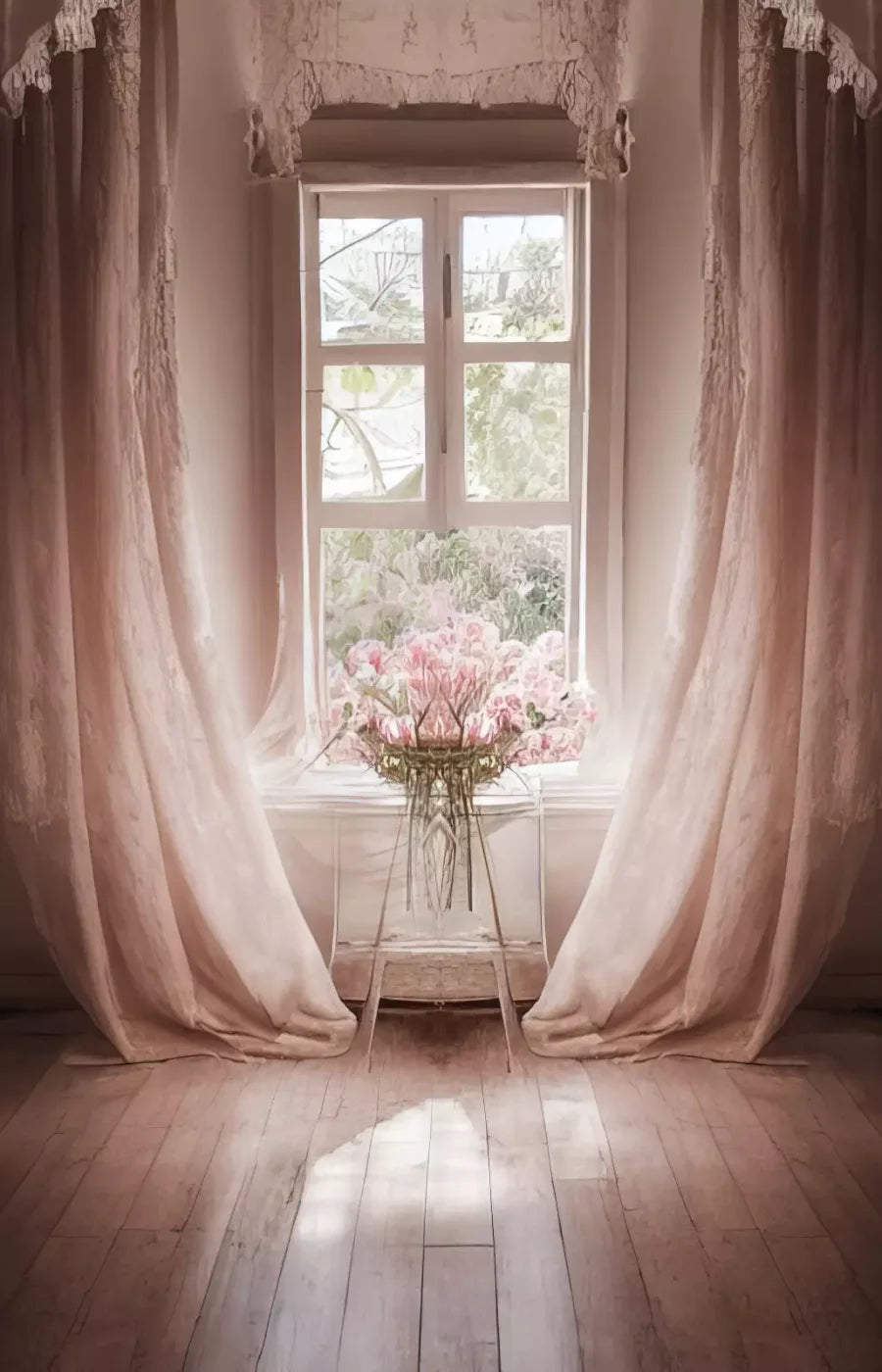 Pink Room 8X12 Ultracloth ( 96 X 144 Inch ) Backdrop