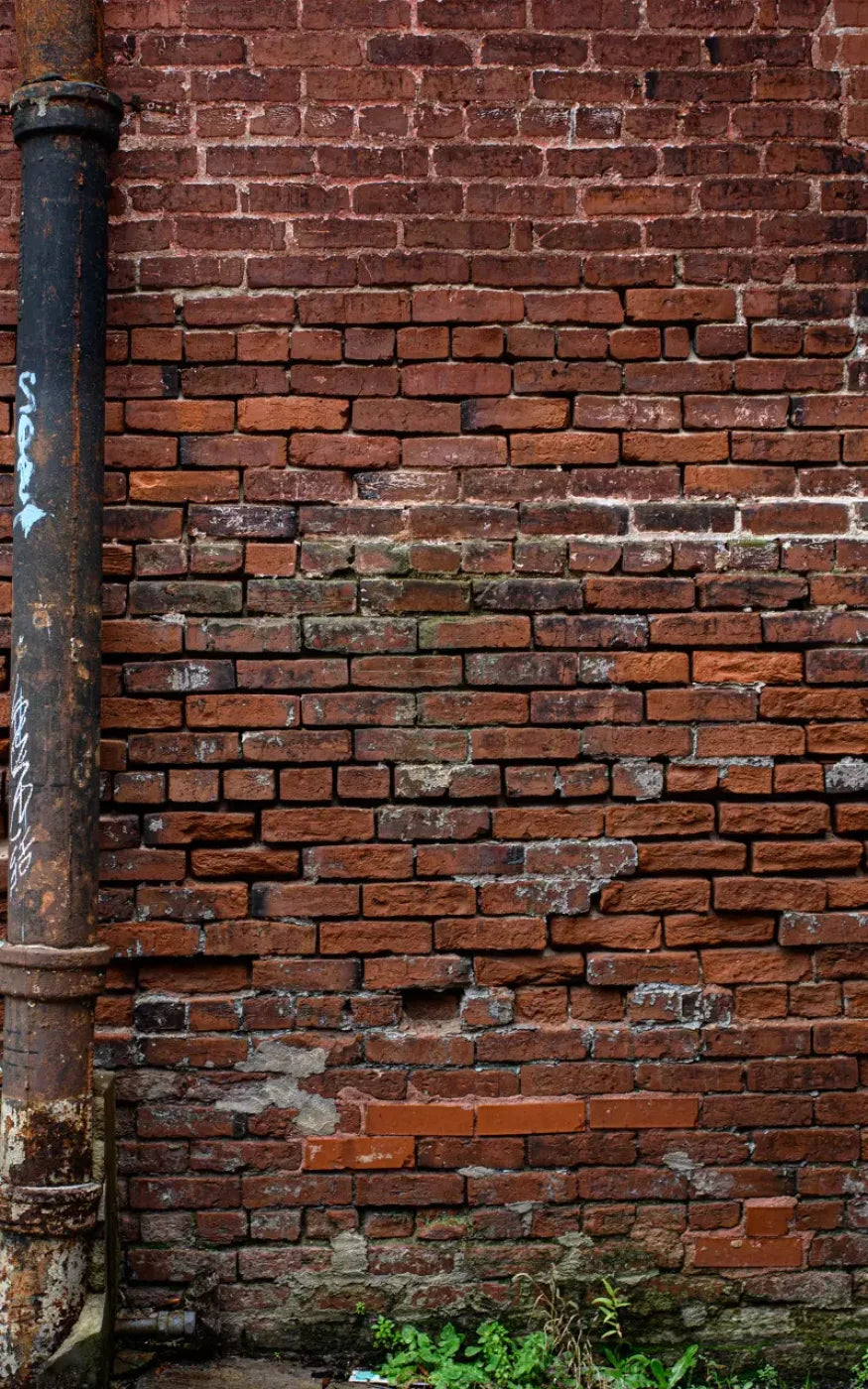 Pipe On Brick 9’X14’ Ultracloth (108 X 168 Inch) Backdrop