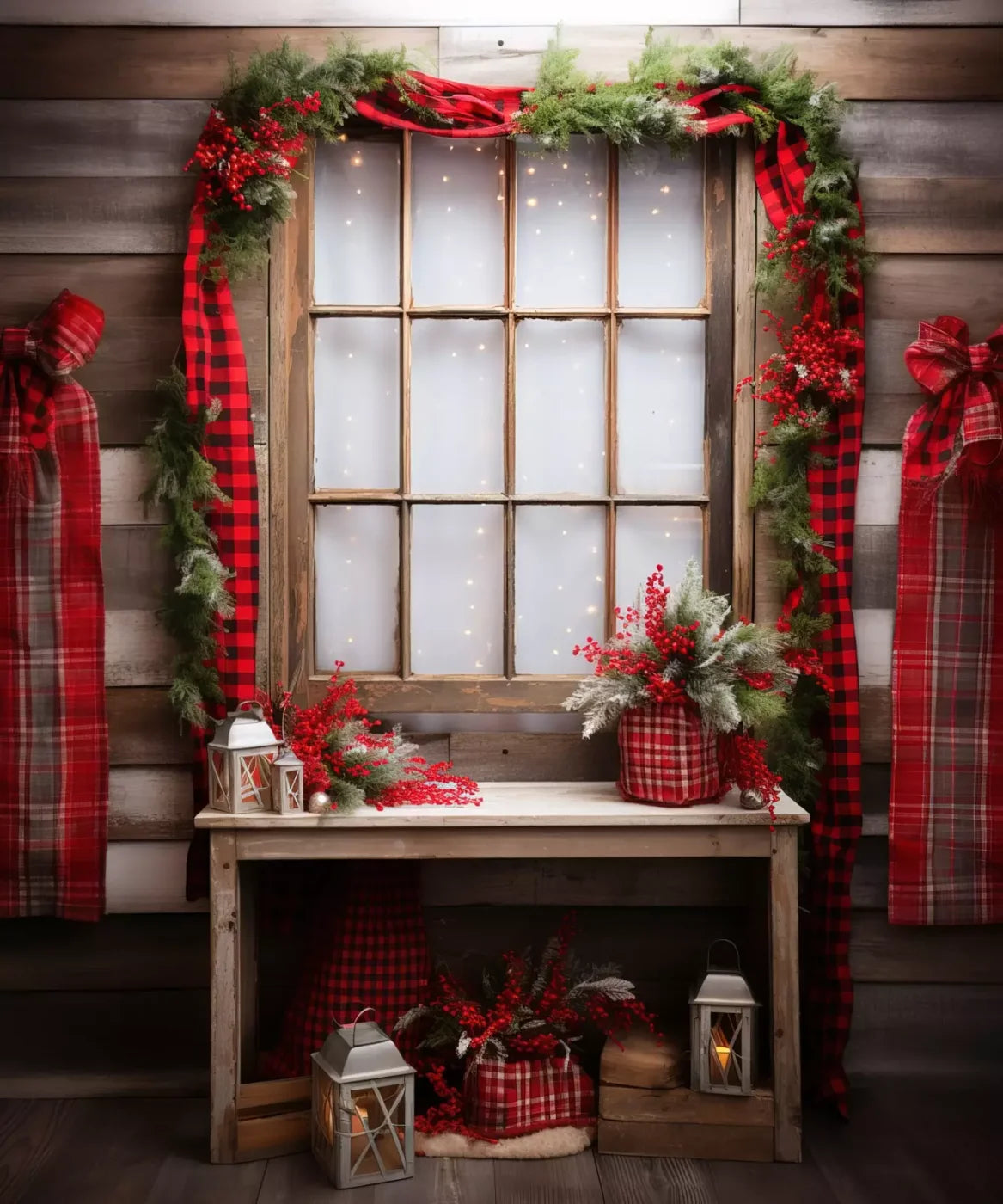 Plaid Tidings 10’X12’ Ultracloth (120 X 144 Inch) Backdrop