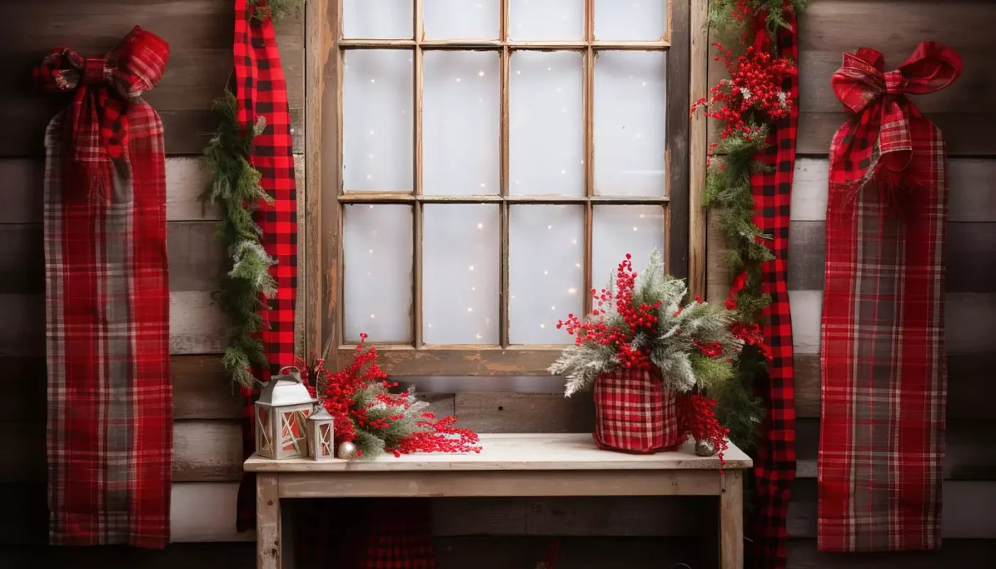 Plaid Tidings 14’X8’ Ultracloth (168 X 96 Inch) Backdrop
