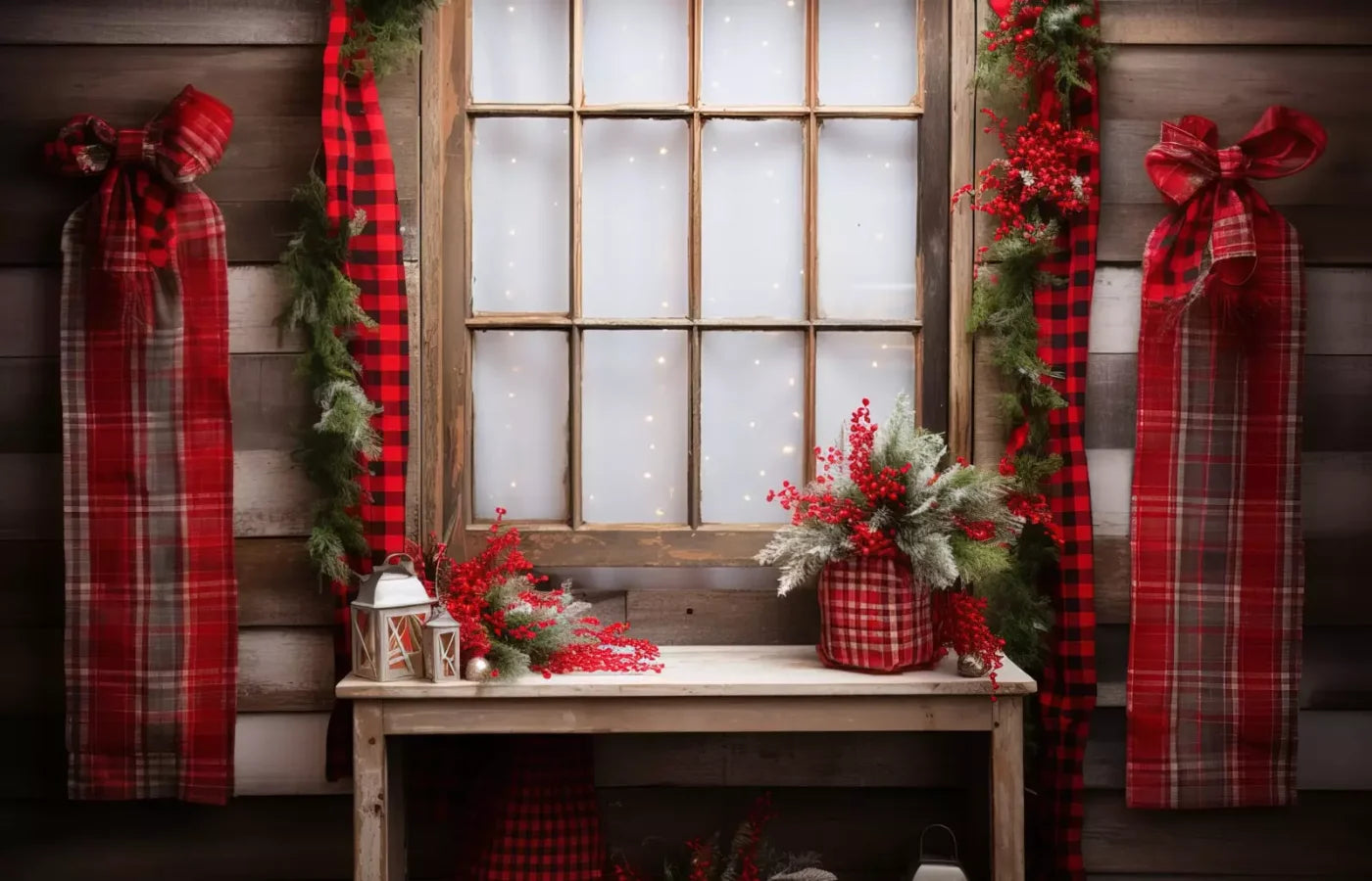 Plaid Tidings 14’X9’ Ultracloth (168 X 108 Inch) Backdrop