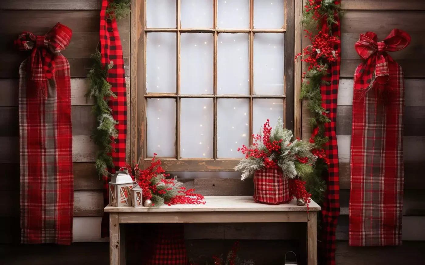 Plaid Tidings 16’X10’ Ultracloth (192 X 120 Inch) Backdrop