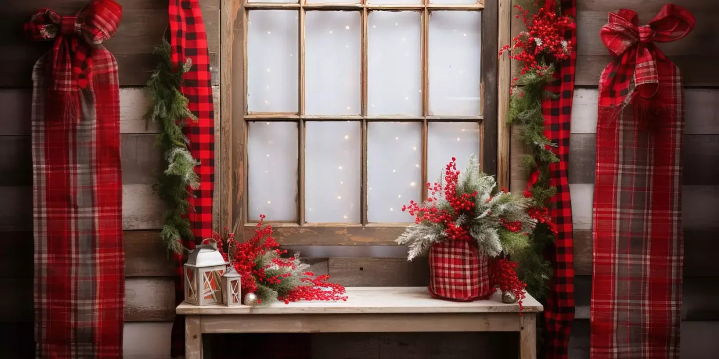 Plaid Tidings 16’X8’ Ultracloth (192 X 96 Inch) Backdrop