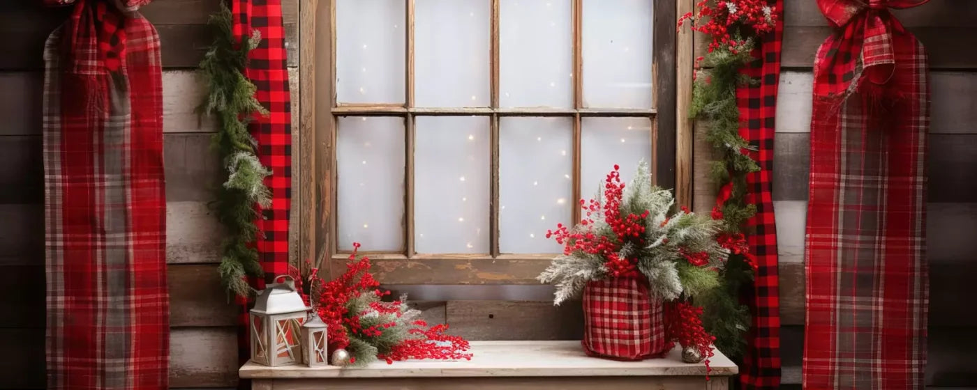 Plaid Tidings 20’X8’ Ultracloth (240 X 96 Inch) Backdrop