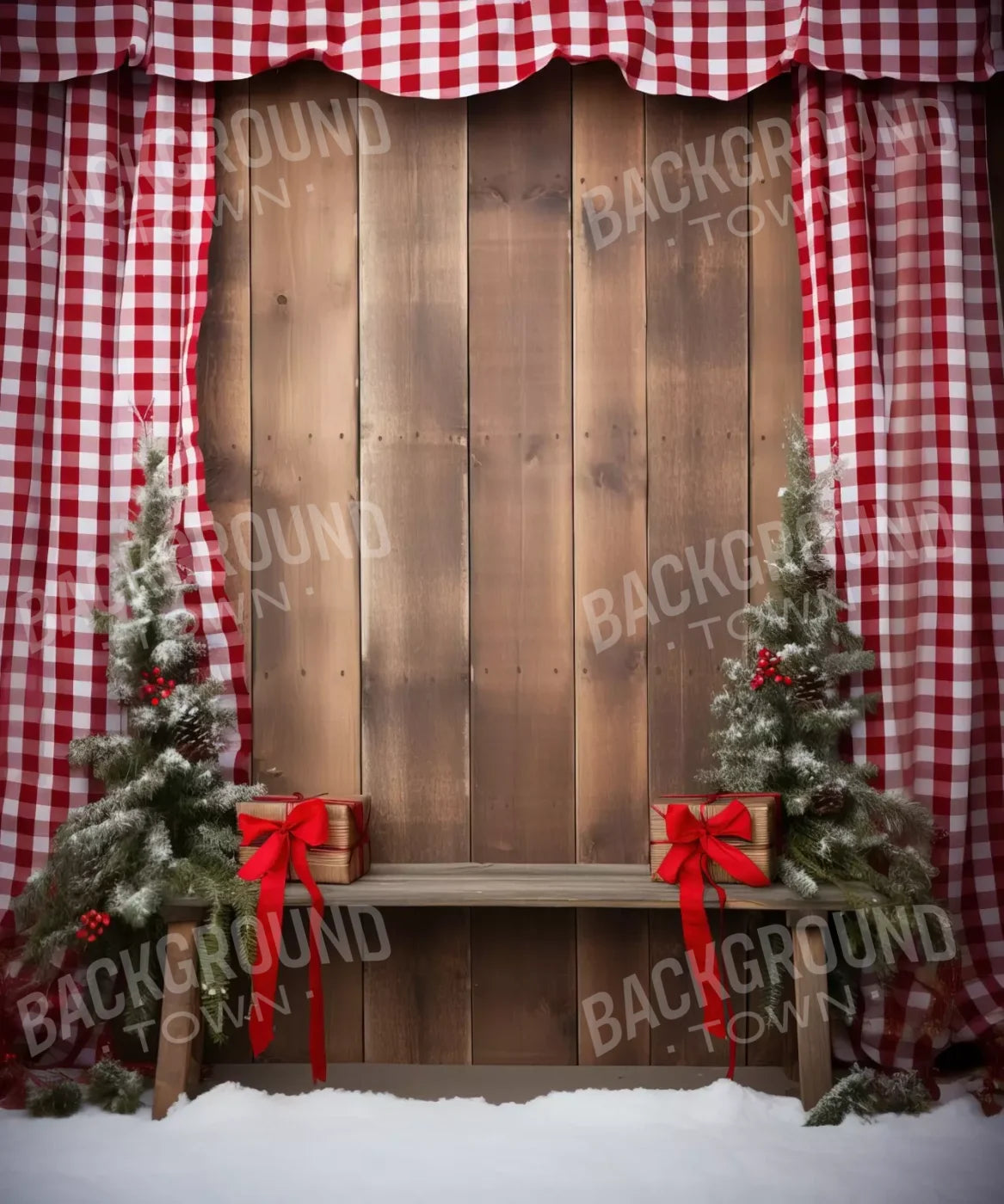 Plaid Tidings Iii 10’X12’ Ultracloth (120 X 144 Inch) Backdrop