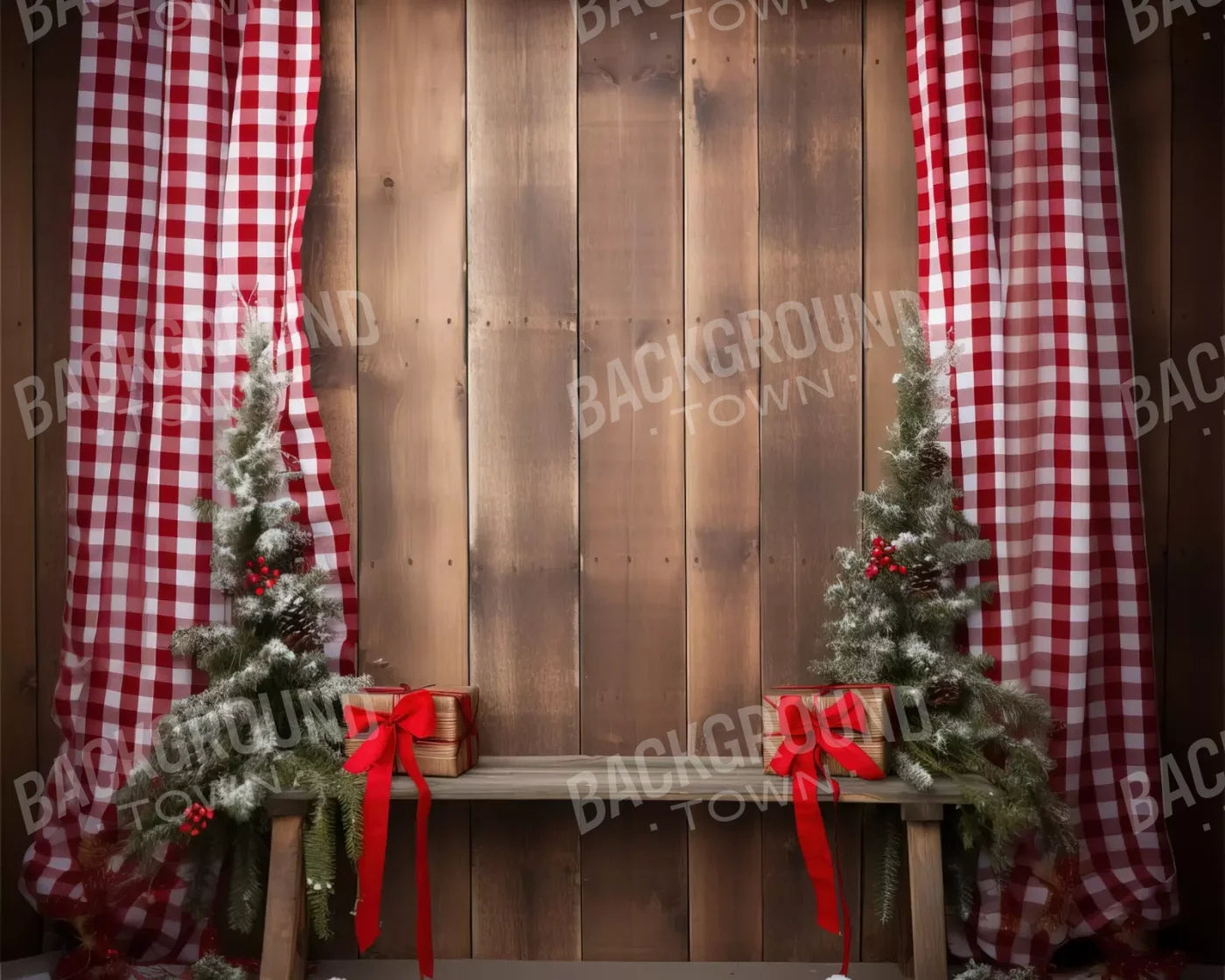 Plaid Tidings Iii 10’X8’ Fleece (120 X 96 Inch) Backdrop