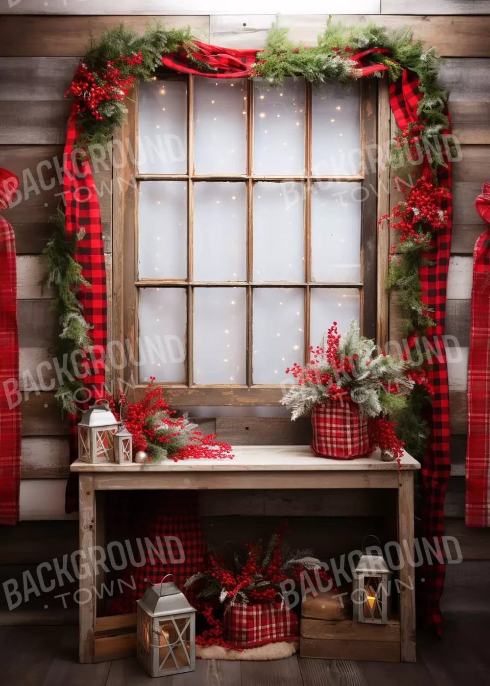 Plaid Tidings 5’X7’ Ultracloth (60 X 84 Inch) Backdrop