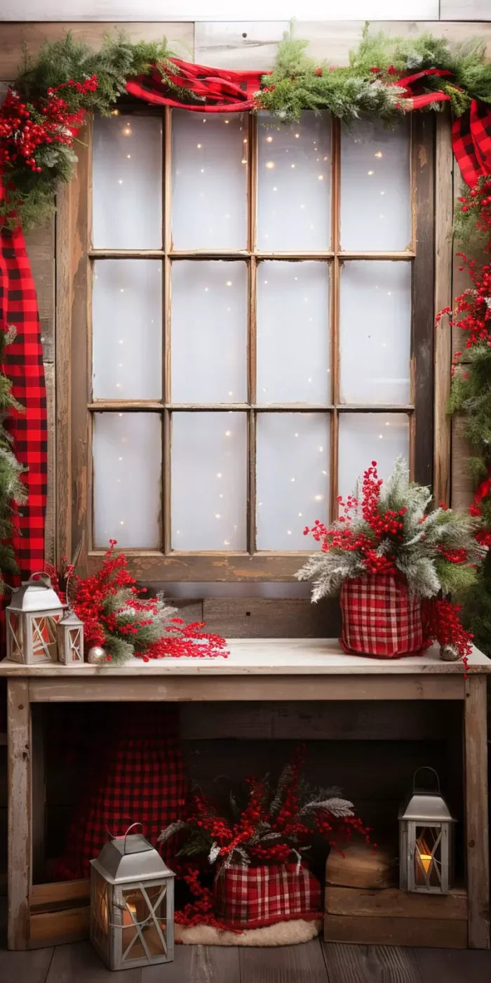 Plaid Tidings 8’X16’ Ultracloth (96 X 192 Inch) Backdrop