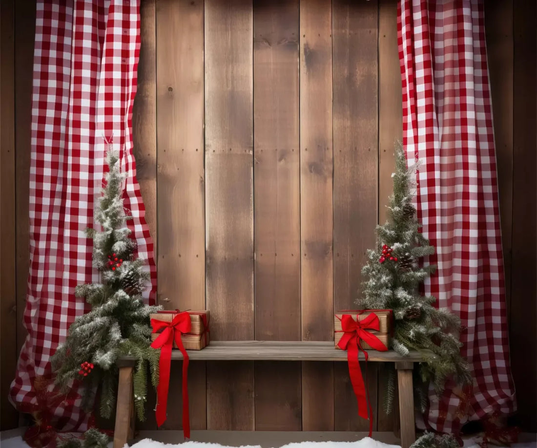 Plaid Tidings Iii 5’X4’2 Fleece (60 X 50 Inch) Backdrop