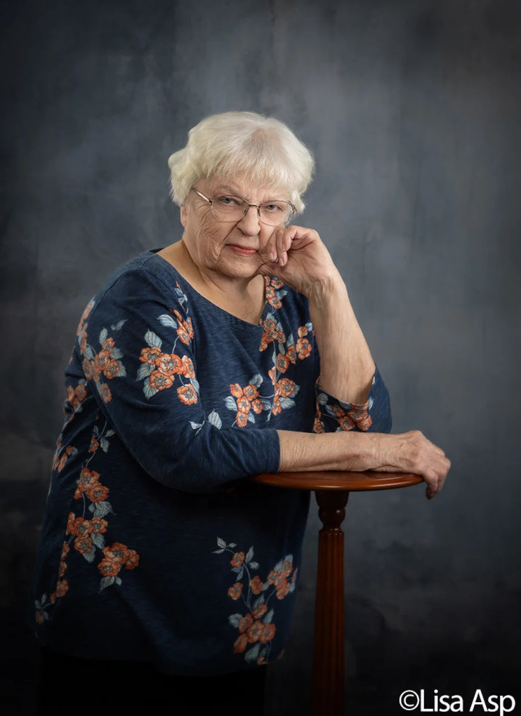 Plaster Wall Blue I Backdrop