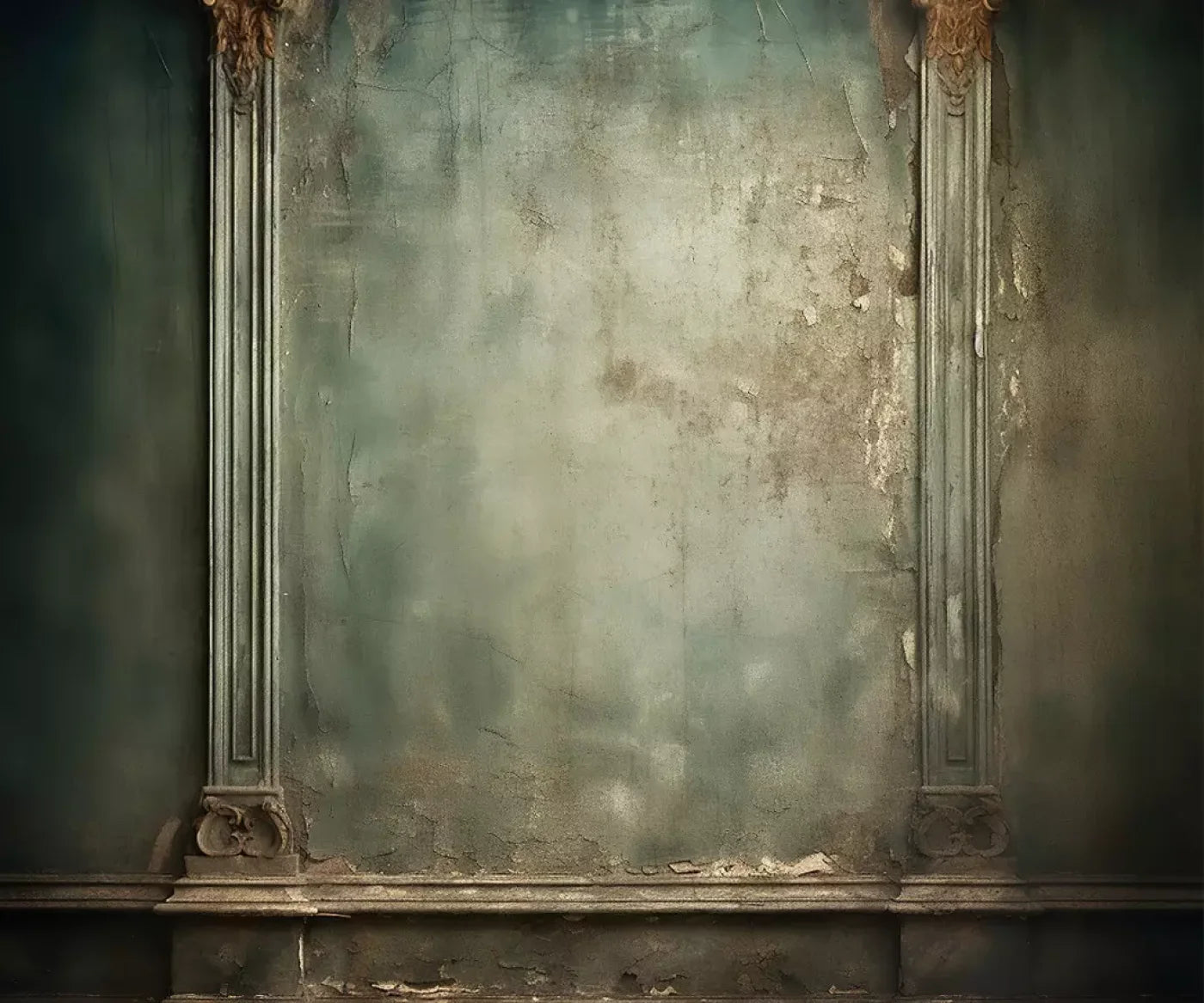 Plaster Wall Dark Victorian 12’X10’ Ultracloth (144 X 120 Inch) Backdrop