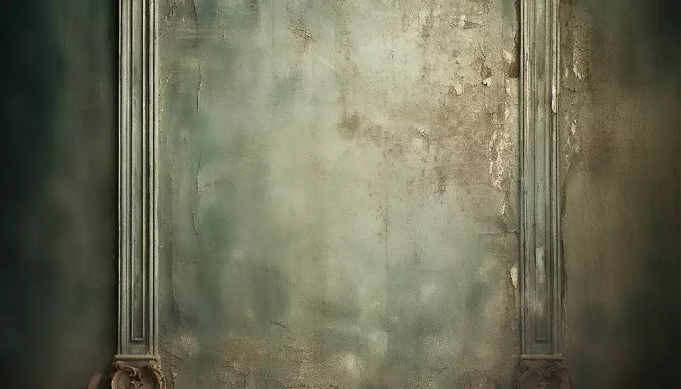 Plaster Wall Dark Victorian 14’X8’ Ultracloth (168 X 96 Inch) Backdrop