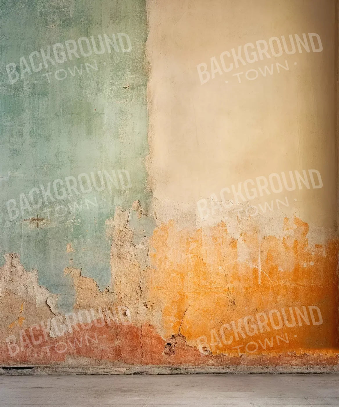 Wall , Green , Orange , Brown Backdrop for Photography