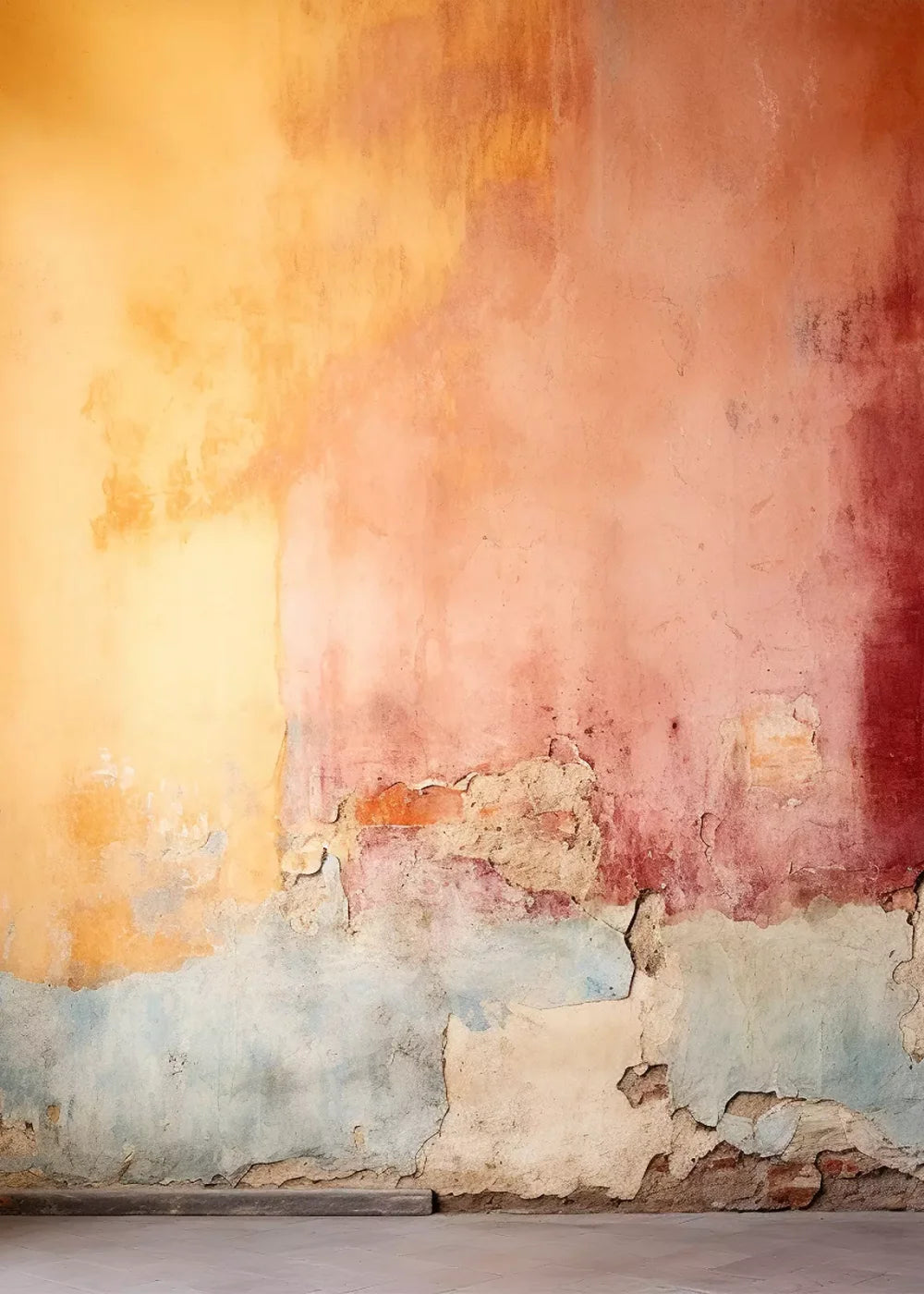 Plaster Wall Multi Ii 5’X7’ Ultracloth (60 X 84 Inch) Backdrop
