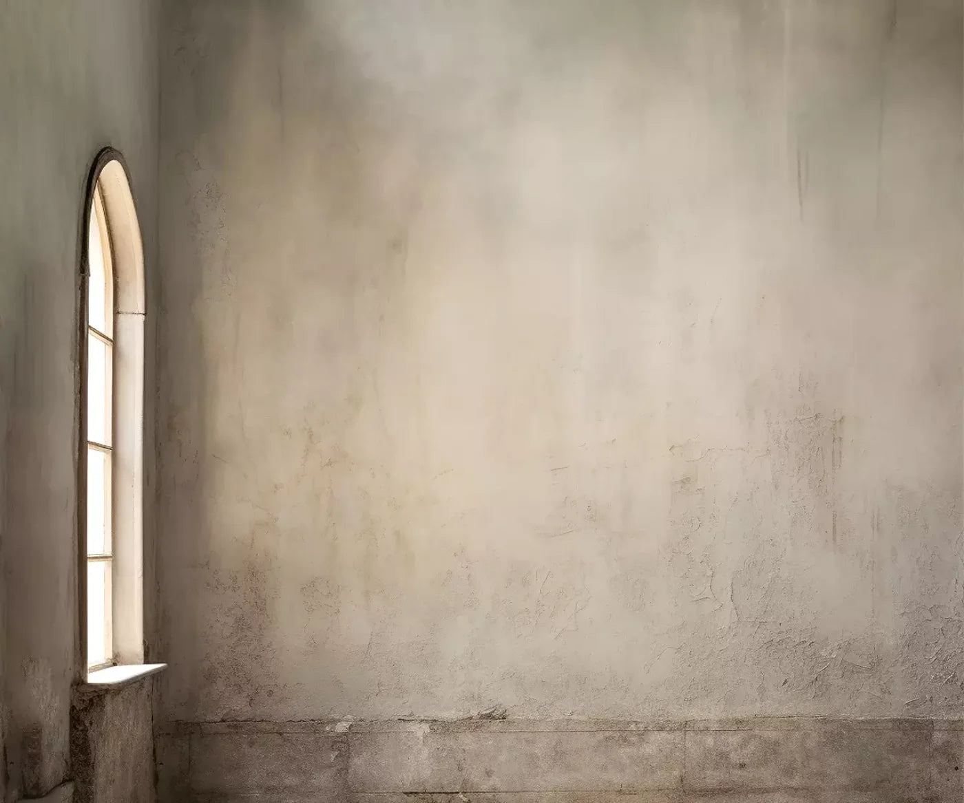 Plaster Wall White Window 12’X10’ Ultracloth (144 X 120 Inch) Backdrop