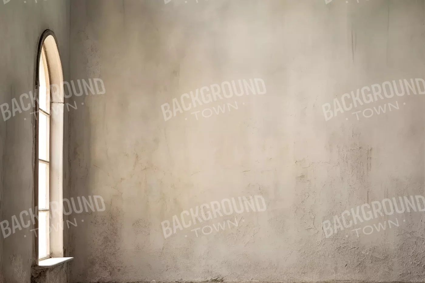 Plaster Wall White Window 12’X8’ Ultracloth (144 X 96 Inch) Backdrop