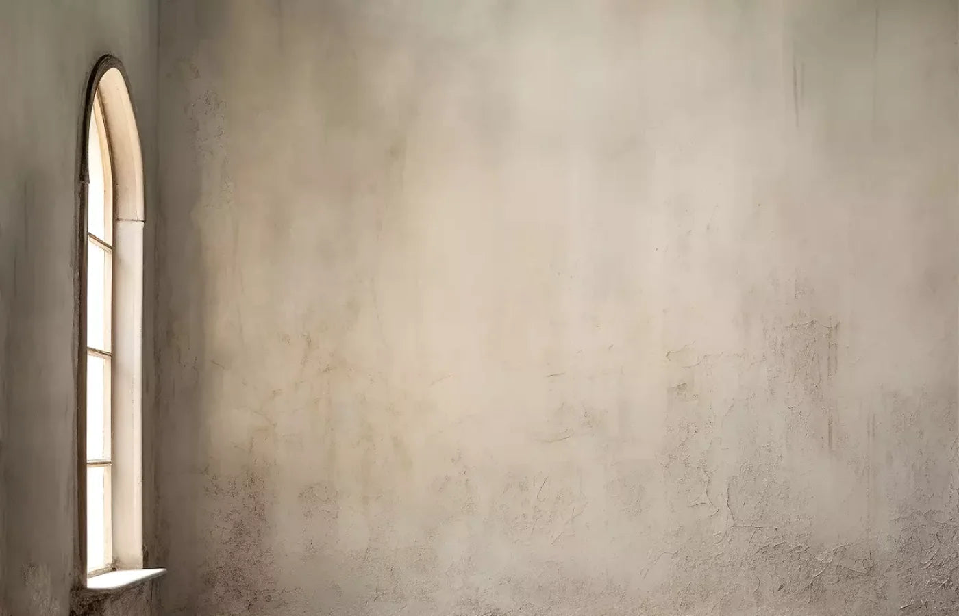 Plaster Wall White Window 14’X9’ Ultracloth (168 X 108 Inch) Backdrop