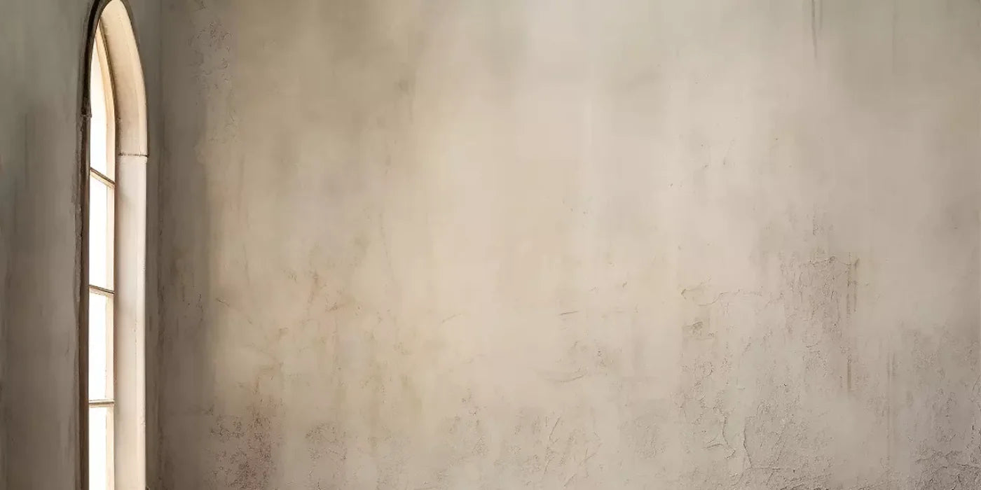 Plaster Wall White Window 20’X10’ Ultracloth (240 X 120 Inch) Backdrop