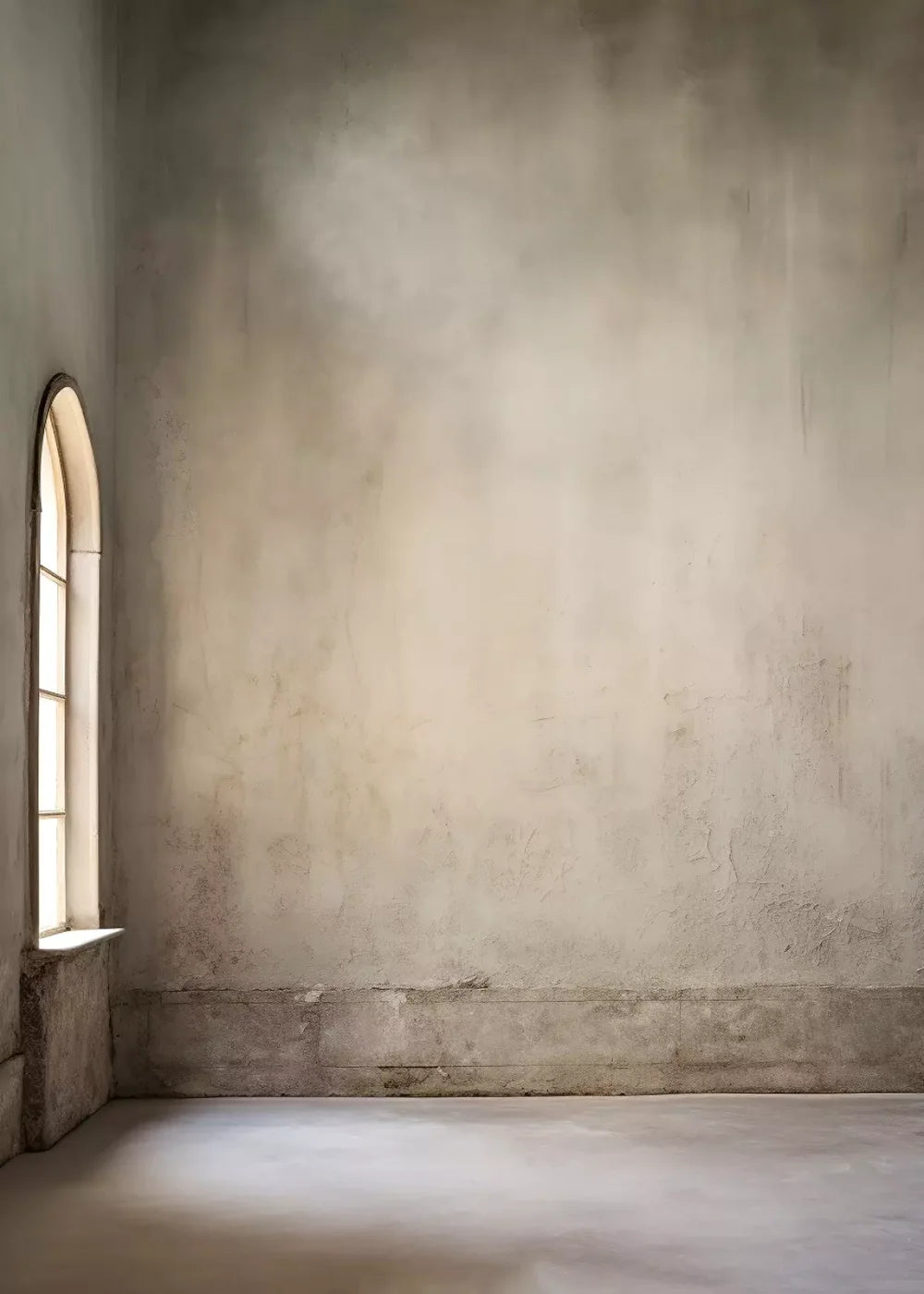 Plaster Wall White Window 5’X7’ Ultracloth (60 X 84 Inch) Backdrop