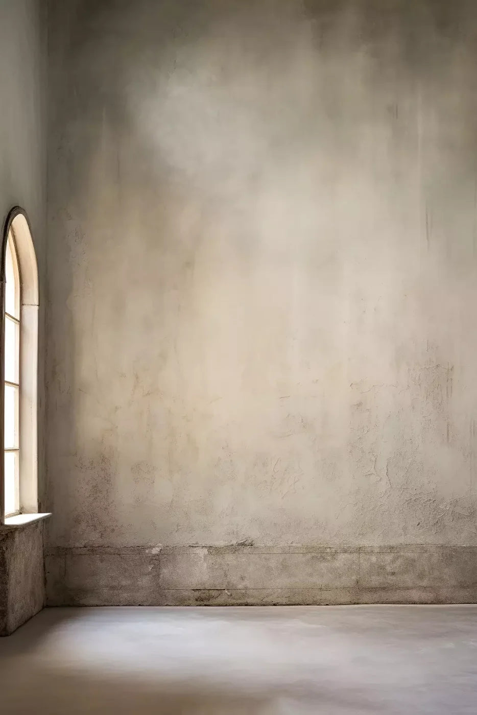 Plaster Wall White Window 8’X12’ Ultracloth (96 X 144 Inch) Backdrop