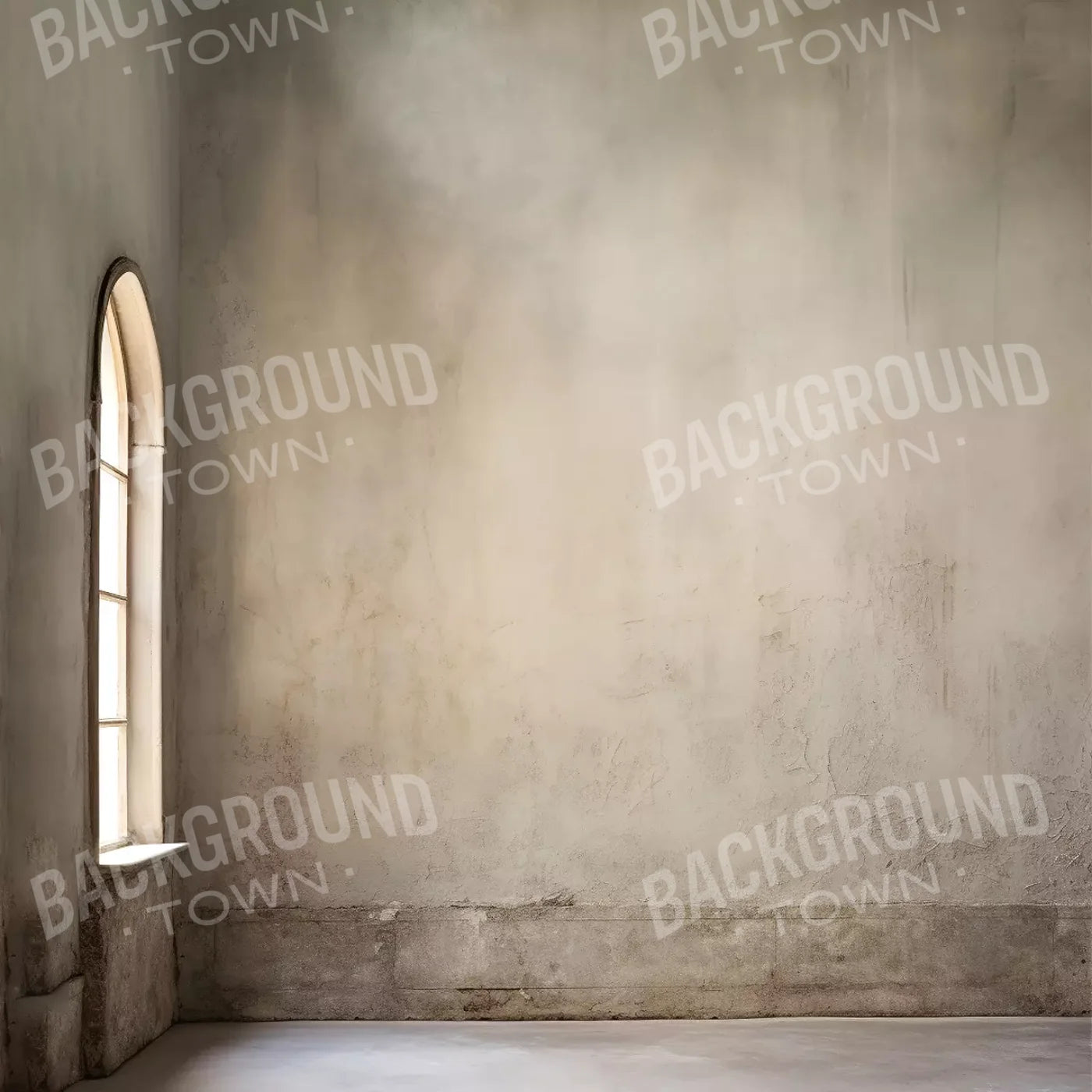 Plaster Wall White Window 8’X8’ Fleece (96 X Inch) Backdrop